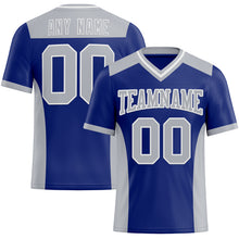 Load image into Gallery viewer, Custom Royal Gray-White Mesh Authentic Football Jersey
