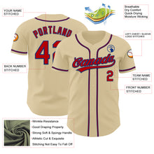 Load image into Gallery viewer, Custom Sand Red-Royal Authentic Baseball Jersey
