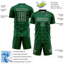 Load image into Gallery viewer, Custom Green White Lines Sublimation Soccer Uniform Jersey
