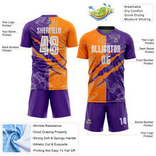 Load image into Gallery viewer, Custom Graffiti Pattern Bay Orange-Purple Scratch Sublimation Soccer Uniform Jersey
