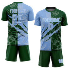 Load image into Gallery viewer, Custom Graffiti Pattern Light Blue-Green Scratch Sublimation Soccer Uniform Jersey
