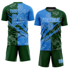 Load image into Gallery viewer, Custom Graffiti Pattern Powder Blue-Green Scratch Sublimation Soccer Uniform Jersey
