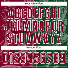 Load image into Gallery viewer, Custom Graffiti Pattern Maroon-Green Scratch Sublimation Soccer Uniform Jersey
