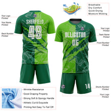 Load image into Gallery viewer, Custom Graffiti Pattern Aurora Green-Kelly Green Scratch Sublimation Soccer Uniform Jersey
