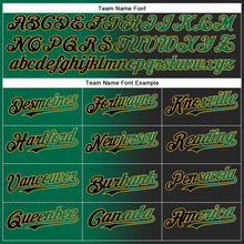 Load image into Gallery viewer, Custom Black Kelly Green-Old Gold Gradient Fashion Two-Button Unisex Softball Jersey
