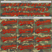 Load image into Gallery viewer, Custom Camo Red Old Gold-Navy Salute To Service Two-Button Unisex Softball Jersey
