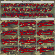 Load image into Gallery viewer, Custom Camo Red-Navy Salute To Service Two-Button Unisex Softball Jersey
