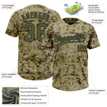 Load image into Gallery viewer, Custom Camo Olive-Black Salute To Service Two-Button Unisex Softball Jersey
