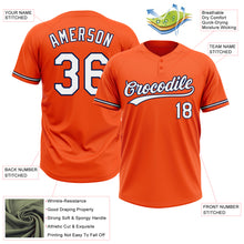 Load image into Gallery viewer, Custom Orange White-Navy Two-Button Unisex Softball Jersey
