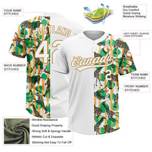 Load image into Gallery viewer, Custom White Old Gold 3D Pattern Zebras And Giraffes Two-Button Unisex Softball Jersey
