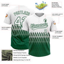 Load image into Gallery viewer, Custom White Kelly Green 3D Pattern Lines Two-Button Unisex Softball Jersey
