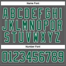 Load image into Gallery viewer, Custom Steel Gray Kelly Green-White Hockey Lace Neck Jersey
