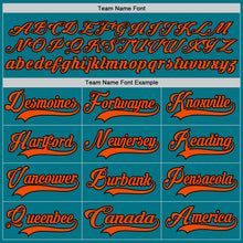 Load image into Gallery viewer, Custom Teal Orange-Black Hockey Jersey
