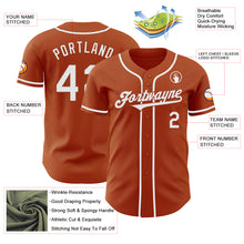 Load image into Gallery viewer, Custom Texas Orange White Authentic Baseball Jersey
