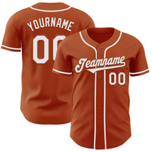 Load image into Gallery viewer, Custom Texas Orange White Authentic Baseball Jersey
