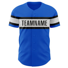 Load image into Gallery viewer, Custom Thunder Blue Black-White Authentic Baseball Jersey
