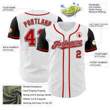 Load image into Gallery viewer, Custom White Red-Black Authentic Two Tone Baseball Jersey
