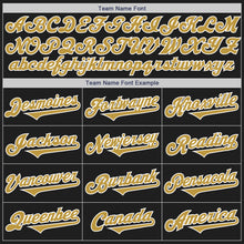 Load image into Gallery viewer, Custom Black Old Gold-White Authentic Two Tone Baseball Jersey
