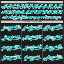 Load image into Gallery viewer, Custom Black Aqua-White Authentic Two Tone Baseball Jersey
