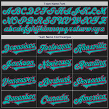 Load image into Gallery viewer, Custom Black Aqua-Pink Authentic Two Tone Baseball Jersey
