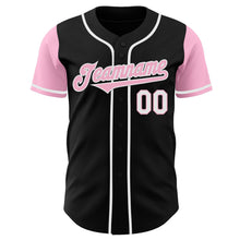 Load image into Gallery viewer, Custom Black Light Pink-White Authentic Two Tone Baseball Jersey
