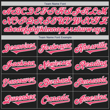 Load image into Gallery viewer, Custom Black Neon Pink-White Authentic Two Tone Baseball Jersey
