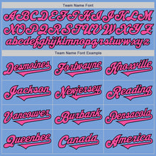 Load image into Gallery viewer, Custom Light Blue Pink-Black Authentic Two Tone Baseball Jersey
