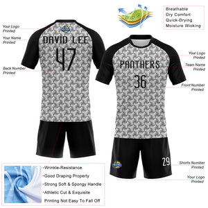 Custom White Black Geometric Shape Sublimation Volleyball Uniform Jersey