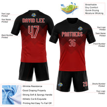 Load image into Gallery viewer, Custom Red Black-White Geometric Shape Sublimation Volleyball Uniform Jersey
