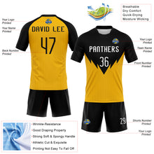 Load image into Gallery viewer, Custom Yellow White-Black Line Sublimation Volleyball Uniform Jersey
