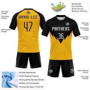 Custom Yellow White-Black Line Sublimation Volleyball Uniform Jersey