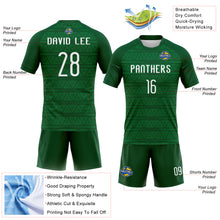 Load image into Gallery viewer, Custom Kelly Green White Geometric Shape Sublimation Volleyball Uniform Jersey
