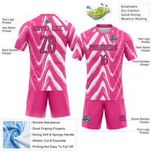 Load image into Gallery viewer, Custom Pink Black-White Fluid Sublimation Volleyball Uniform Jersey
