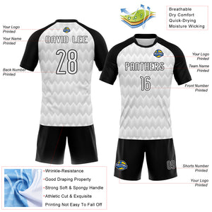 Custom White Black Geometric Shape Sublimation Volleyball Uniform Jersey