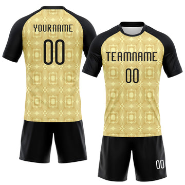 Custom Neon Yellow Black-White Geometric Shape Sublimation Volleyball Uniform Jersey