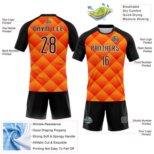 Custom Red Black-Yellow Geometric Shape Sublimation Volleyball Uniform Jersey