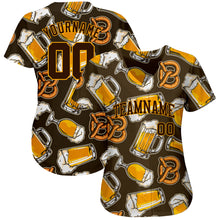 Load image into Gallery viewer, Custom 3D Pattern Design Beer Authentic Baseball Jersey
