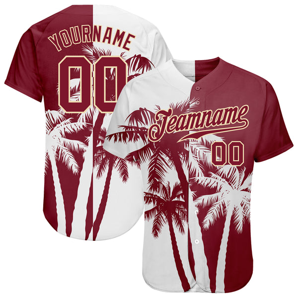 Custom All Over Printed Jersey - White Red Pattern