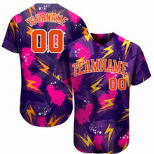 Load image into Gallery viewer, Custom 3D Pattern Design Music Festival Authentic Baseball Jersey
