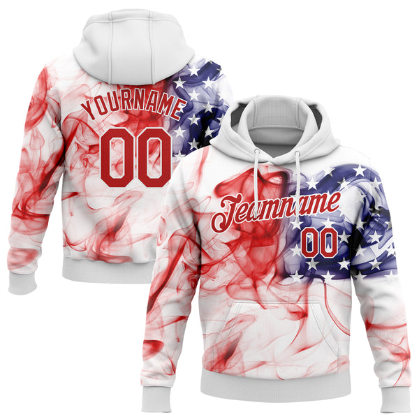 Custom Camo Royal Red-White 3D Salute To Service American Flag