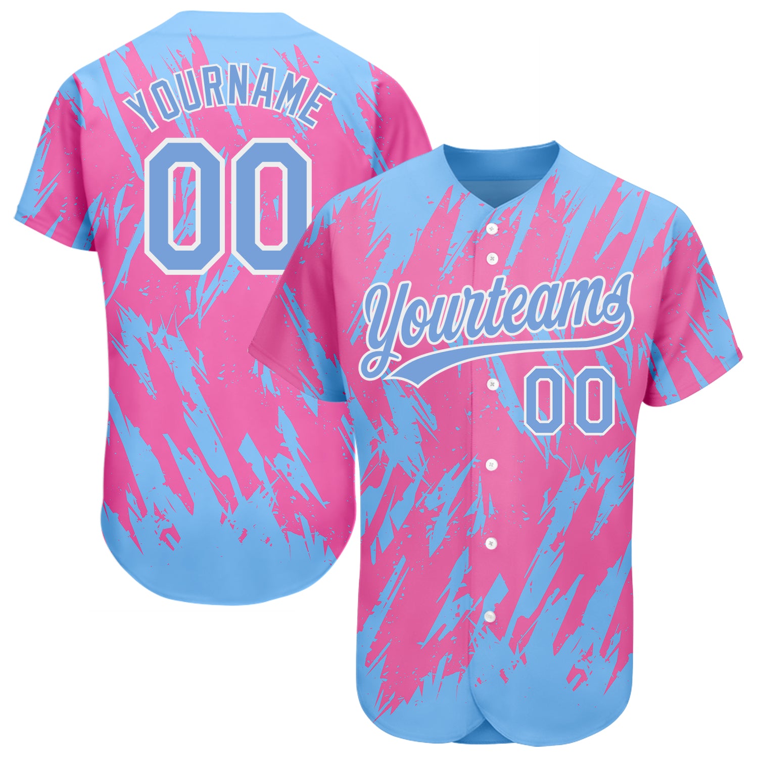 Custom White White-Pink 3D Pattern Design Authentic Baseball Jersey Fast  Shipping – FiitgCustom