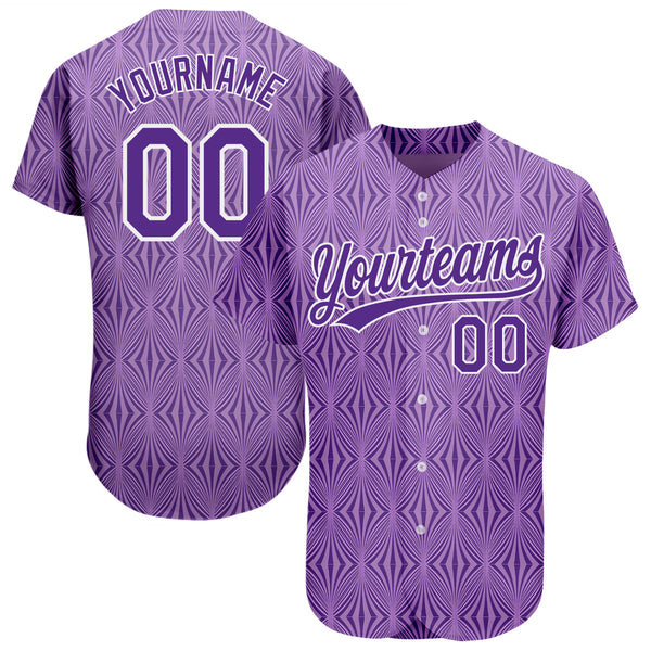 Custom Crimson Purple Navy-White Stripe Font Gradient Fashion Authentic Baseball Jersey