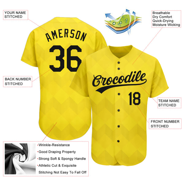 Custom Gold Gold-Black 3D Pattern Design Authentic Baseball Jersey Fast  Shipping – FiitgCustom