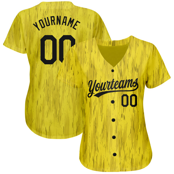 Custom Gold Gold-Black 3D Pattern Design Authentic Baseball Jersey Fast  Shipping – FiitgCustom