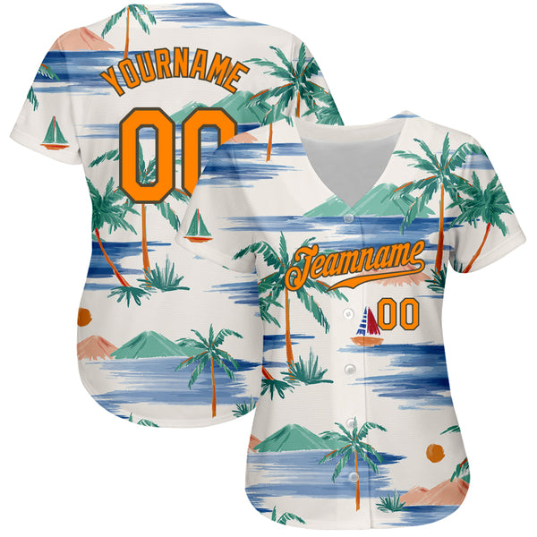 NFL Miami Dolphins Custom Name Orange Aqua Skull Baseball Jersey