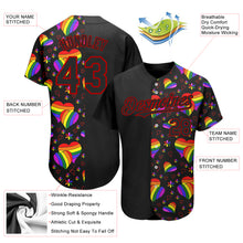 Load image into Gallery viewer, Custom Rainbow For Pride Month Love Is Love LGBT 3D Authentic Baseball Jersey
