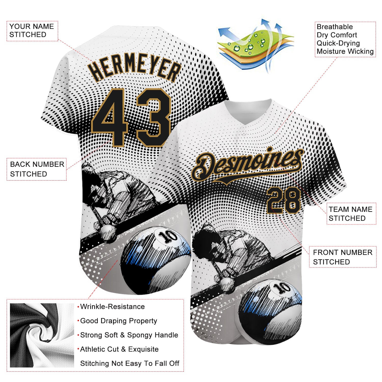  Custom Baseball Jersey Stitched Personalized Baseball