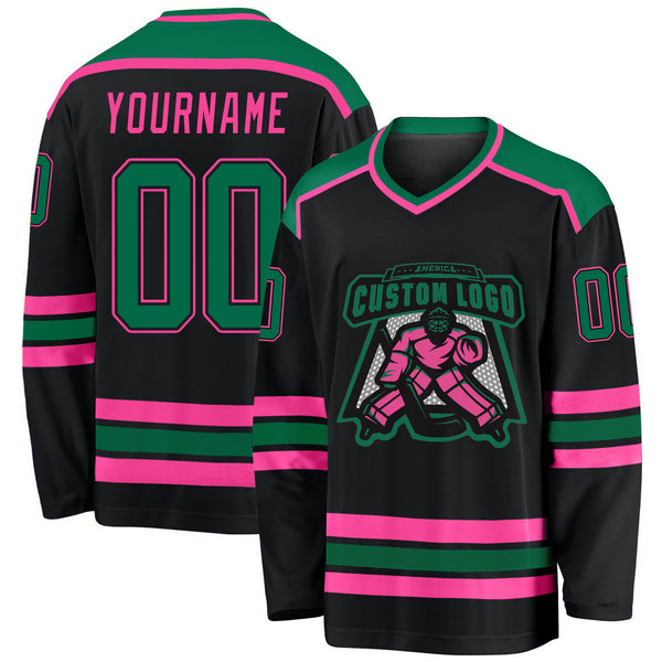 Custom Kelly Green Hockey Jerseys