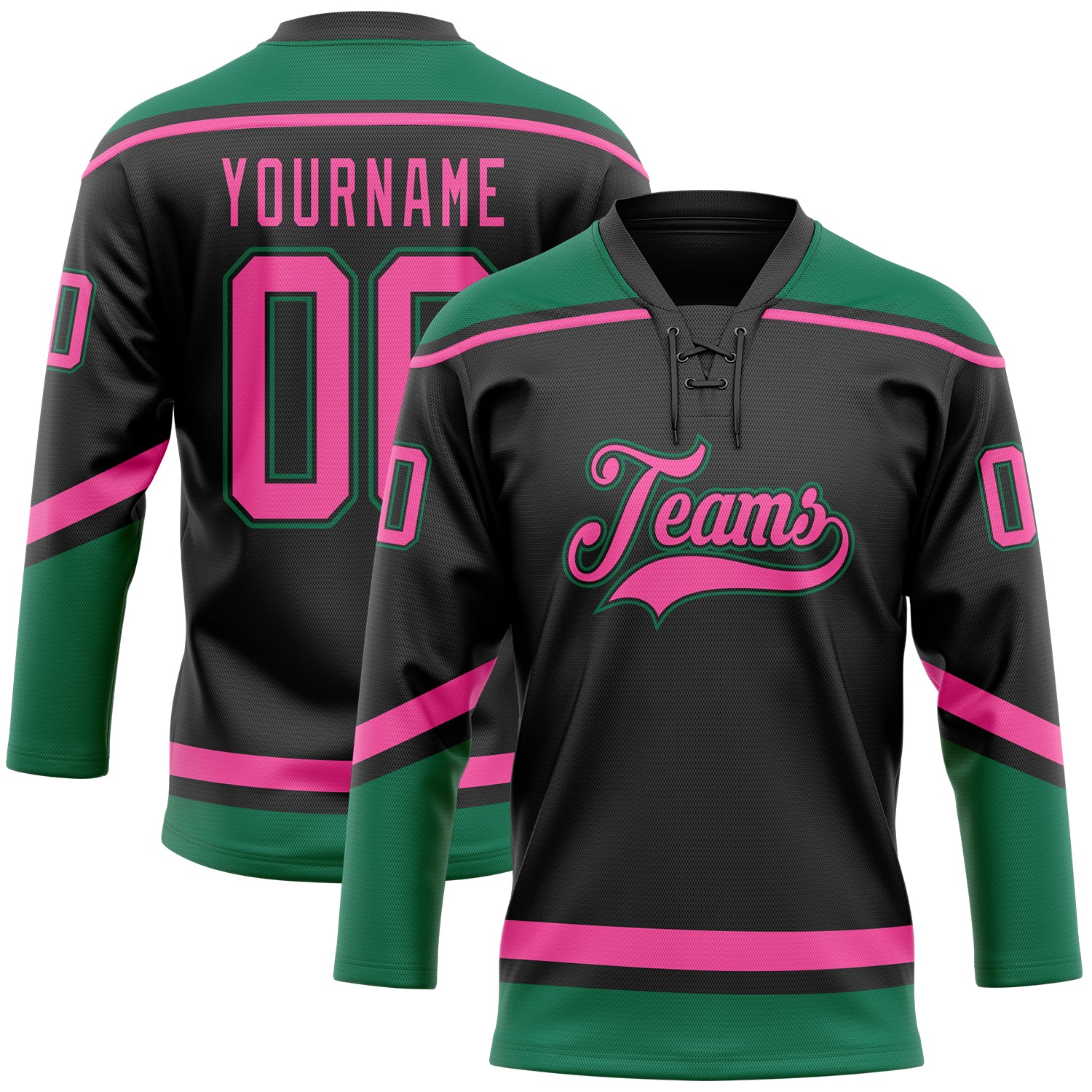 Custom Kelly Green Hockey Jerseys