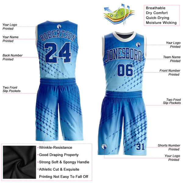 Custom Black Light Blue-Pink Authentic Fade Fashion Basketball Jersey  Discount